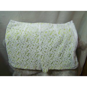 Love Riche Shorts Shortie Lace White High Waisted Large